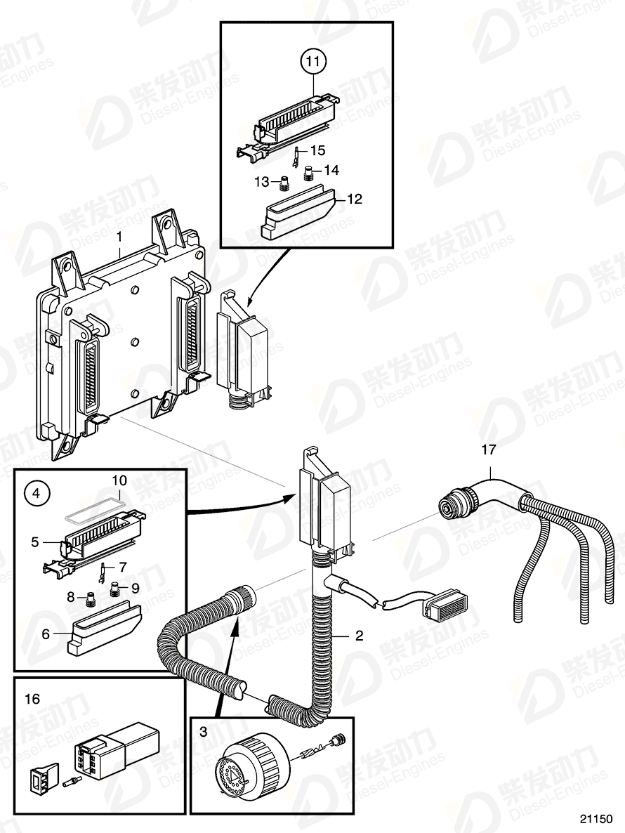 VOLVO Control unit, EDC iv 20845001 Drawing